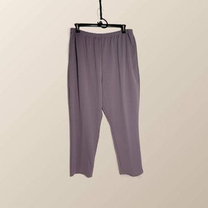 Blair Lilac Polyester Pull-On Pants Women Elastic Waist 24W